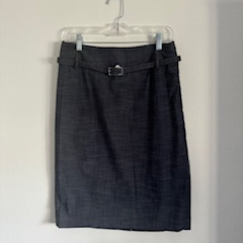 Rafaella Grey Pencil Skirt w/ Belt_Size 10